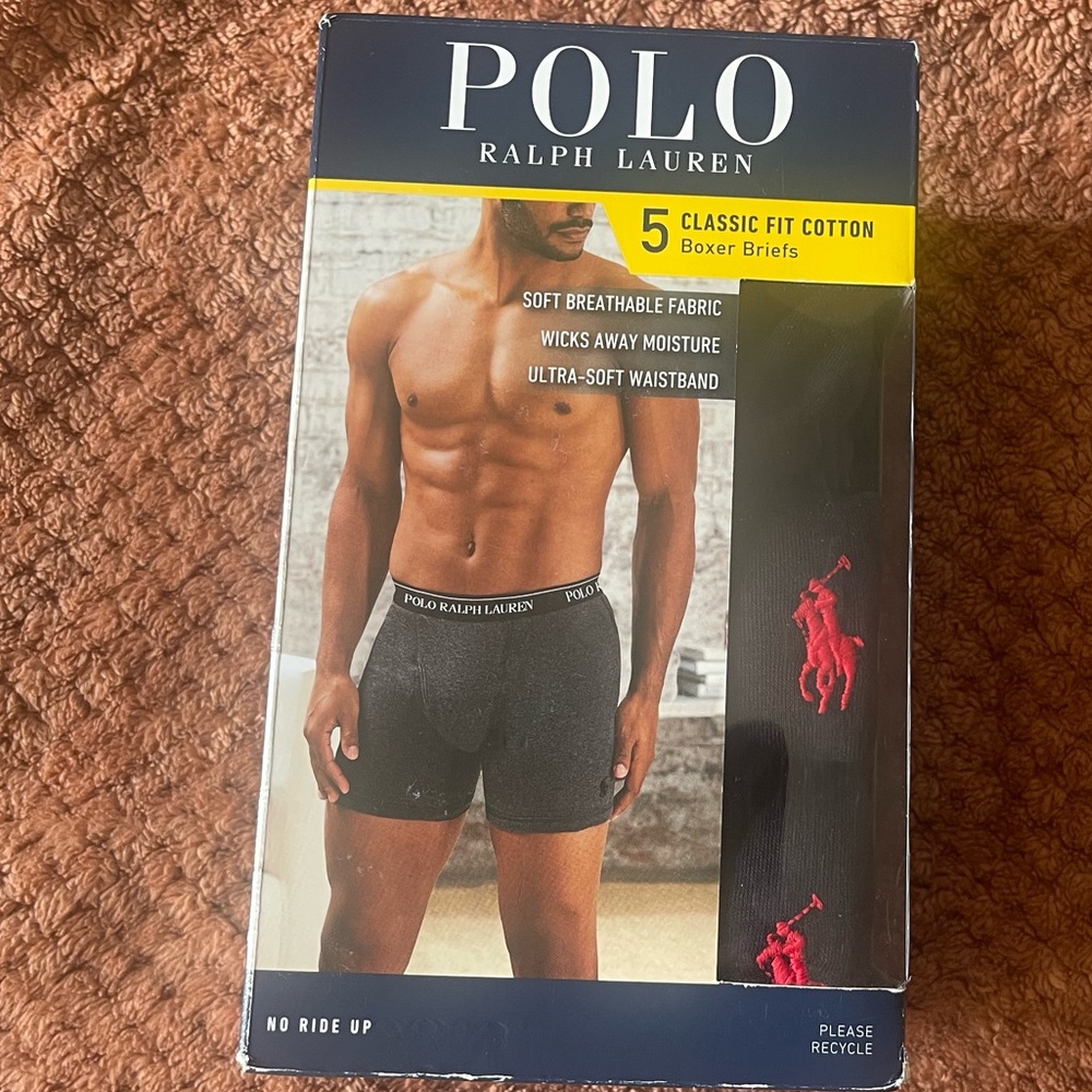Polo by Ralph Lauren Black Cotton Boxers